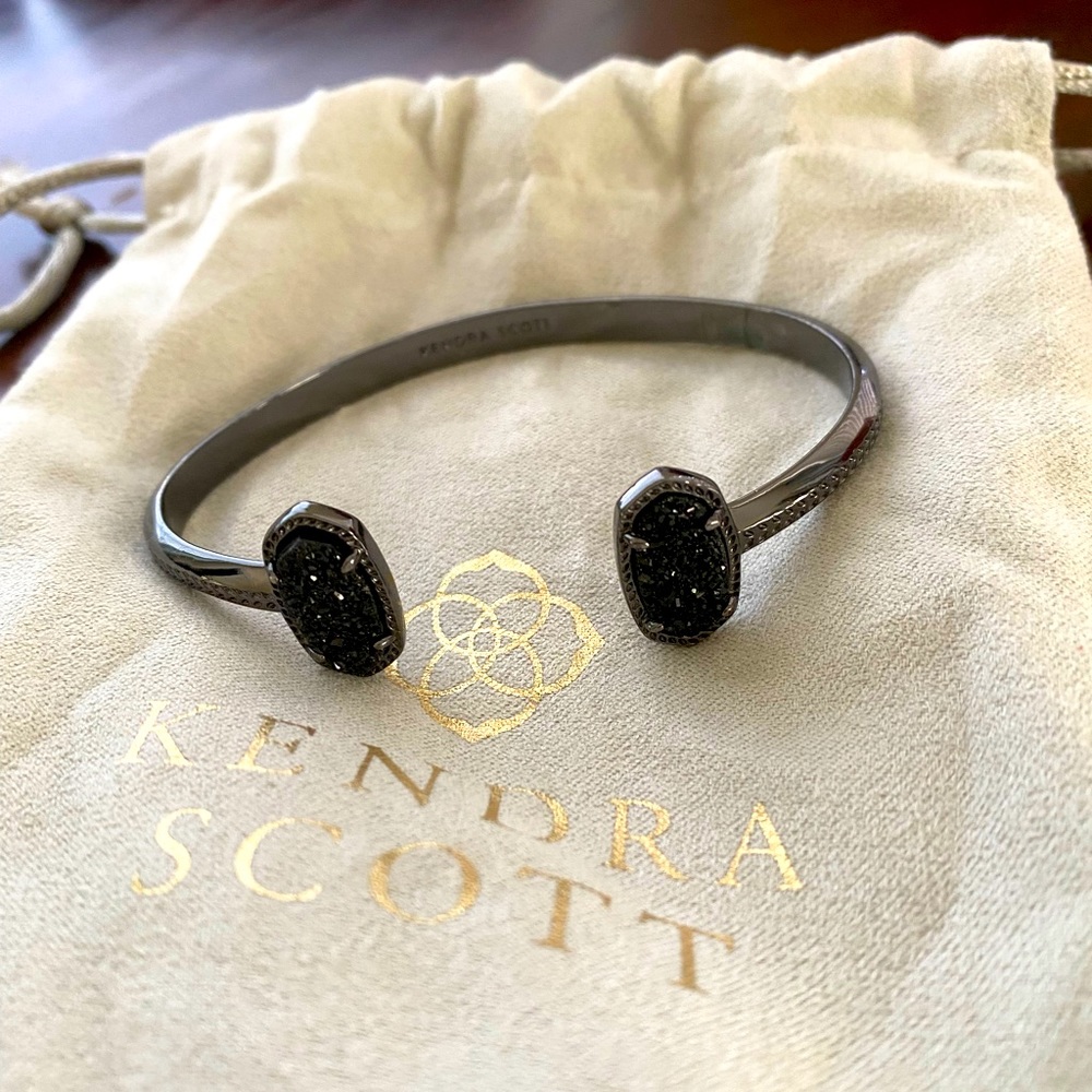 Kendra Scott Elton Bracelet Black Druzy